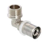 Угольник пресс с переходом на наружную резьбу