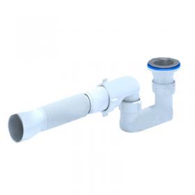 Сифон АНИ для душевого поддона плоский 1 1/2" с гибкой трубой 40/50 (E015)