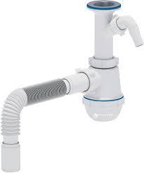 Сифон АНИ Грот 1 1/2"*40 с отводом для стиральной машины, с гибкой трубой 40*40/50 (A2015)