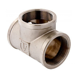 Тройник переходный латунный,никелированный,BP-BP-BP Valtec 3/4''x1/2''х3/4''
