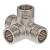 Крестовина двухплоскостная латунная,никелированная,HP-HP-HP-HP Valtec 1/2''