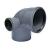 Колено 110/50/90 Левое серая канализ. ПП 