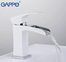 GAPPO G1007-30 (белый хромированный смеситель для раковины)