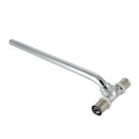 Тройник радиаторный пресс с хромированной трубкой 