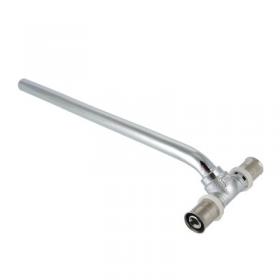 Тройник радиаторный пресс с хромированной трубкой 