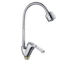 FRAP F43701-B (смеситель хромированный для кухни ф40-гайка гибкий излив)