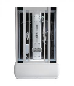 Прямоугольная гидромассажная душевая кабина с высоким поддоном с сиденьем ODA-8316 (135х85)