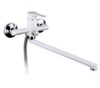 FRAP F 2241 (смеситель белый хромированный для ванны ф35 излив 35 см)