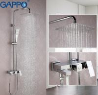 GAPPO G2439 (душевая система со смесителем, верхним душем и ручной лейкой, хром)