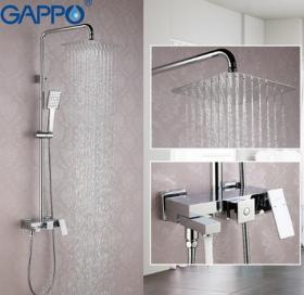 GAPPO G2439 (душевая система со смесителем, верхним душем и ручной лейкой, хром)