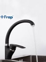 FRAP F4166-7 (смеситель черный для кухни ф40-гайка)