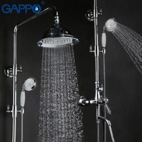 GAPPO G2497 (душевая система с хрустальной ручкой излив является переключателем на лейку хром)