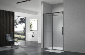 Terminus Душевая дверь в нишу слайдер Альба 01 1400х2200 черный