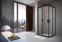 Terminus Душевой уголок слайдер Соренто 05 900х900х2000 квадрат черный