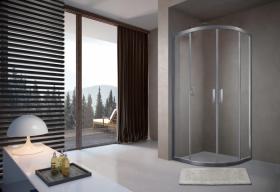 Terminus Душевой уголок слайдер Соренто 06 1000х1000х2000 четверть круга хром