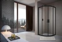 Terminus Душевой уголок слайдер Соренто 06 1000х1000х2000 четверть круга черный