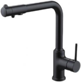 GAPPO G4390-10 (смеситель черный для кухни ф35 с подключением фильтра для питьевой воды)