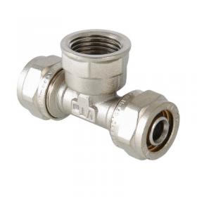 Тройник обжимной с переходом на внутреннюю резьбу