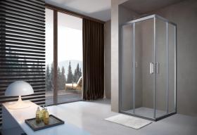 Terminus Душевой уголок слайдер Соренто 05 900х900х2000 квадрат хром