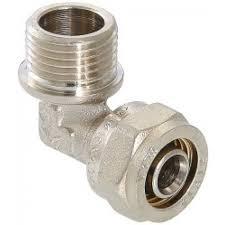 Угольник обжимной с переходом на наружную резьбу