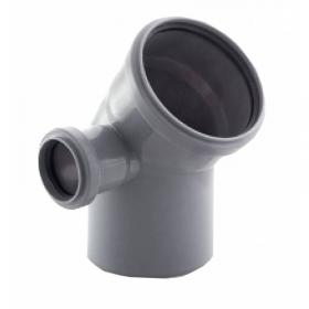 Колено 110/50/45/90 Левое серое канализ. ПП 