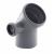 Колено 110/50/45/90 Левое серое канализ. ПП 