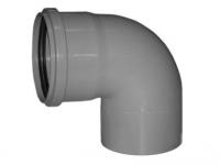 Колено 50/90 серое канализ. ПП 