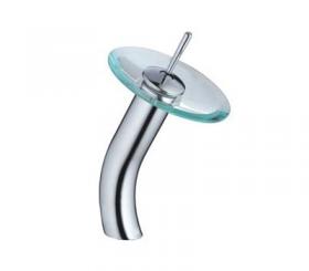 FRAP F1055-3 (смеситель высокий стекло прозрачное для раковины)