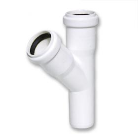 Тройник 32/32/45 белый канализ. ПП