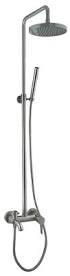 FRAP F2411 (душевая система с верхним душем, смесителем и ручной лейкой, сатин)