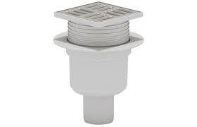 Трап вертикальный регулируемый с выпуском 50 мм, с нержавеющей решеткой 100*100 мм ТА 5702