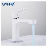 GAPPO G1002-8 (смеситель белый хромированный для раковины ф35-гайка)