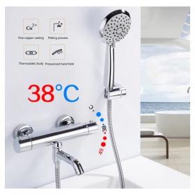 GAPPO G3290 (смеситель с термостатом хромированный излив является переключателем на лейку)