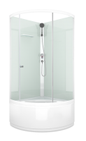 Душевая кабина Domani-Spa Simple 99 High Eco / DS01EcSm99HWCl00-V1.2 (белый/прозрачное стекло)