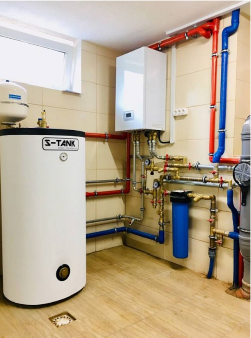 установка-электрического-котла-на-кухне